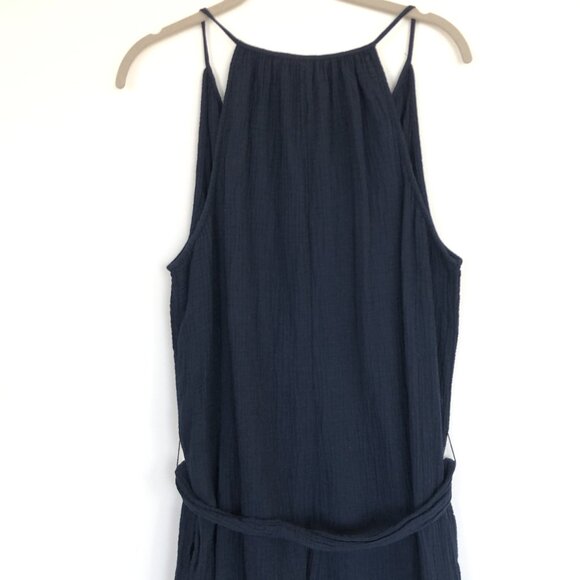 Gap Navy Cotton Halter Jumpsuit - Picture 4 of 7